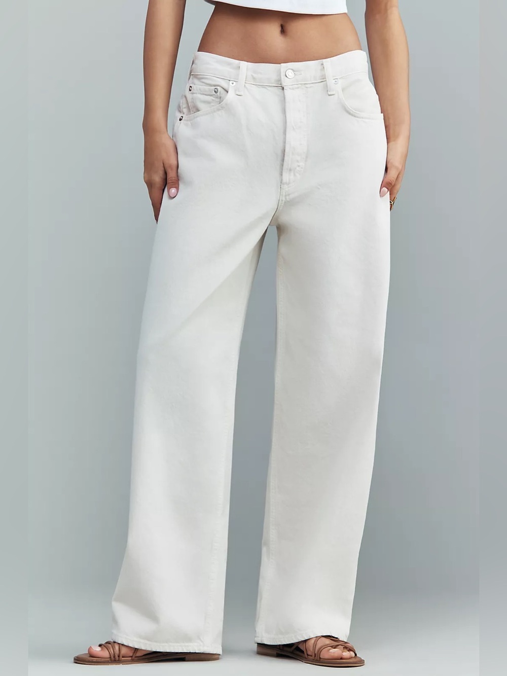 Agolde Low-Rise Baggy Jeans solar